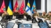 Представники України під час онлайн засідання Контактної групи з питань оборони України у форматі «Рамштайн». Київ, 14 лютого 2024 р
