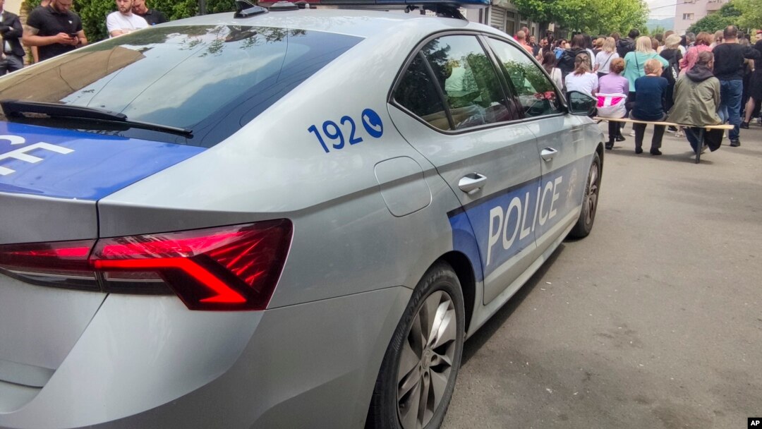 Vozilo kosovske policije u Zvečanu, juni 2023.