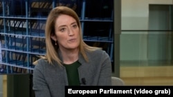 Роберта Мецола, председател на Европейския парламент, Страсбург, Франция, 28 февруари 2024 г.