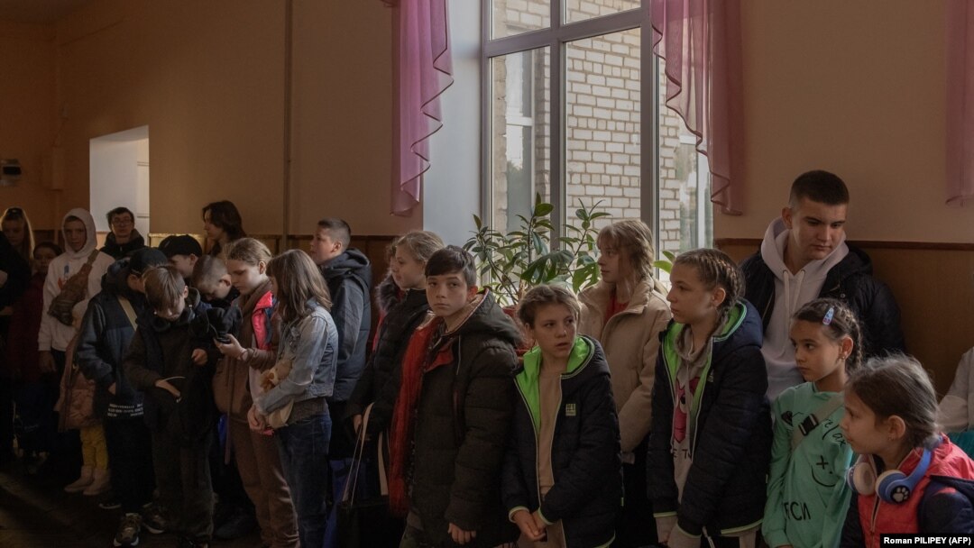 Ukraine says that that tens of thousands of children have been forced to move to Russia since the start of the war. (file photo)