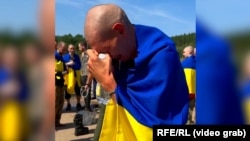 Prizonier ucrainean de război revenit din Russia pe 24 august 2024.