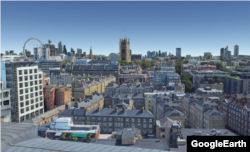 За допомогою сервісу Google Earth журналісти встановили, що такий краєвид відкривається з житлового комплексу Artillery Mansions