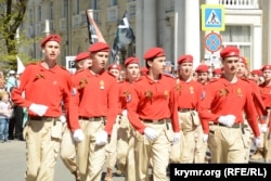Парад на честь 9 травня, який у Росії називають «День перемоги». 9 травня 2022 року. Окупований Севастополь