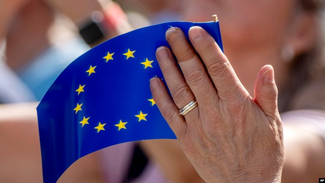 Detalj s skupa s pozivom na glasanje na izborima za parlament EU, 8. jun 2024.
