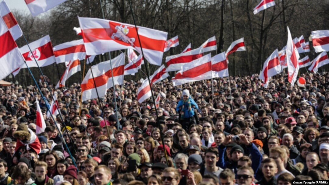 Belarus - Belarusian Freedom Day in Minsk. 25Mar2018