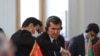 Turkmenistan's Foreign Minister, Rashid Meredov, is seen at a meeting in Tehran.