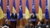 Predsjednik Ukrajine Volodimir Zelenski (desno) i generalni sekretar NATO saveza Jens Stoltenberg na zajedničkoj konferenciji za medije u Kijevu, oktobar 2019. 