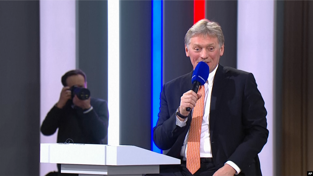 Dmitrij Peskov, glasnogovornik Kremlja, na pres konferenciji u Moskvi 23. decembra 2021. 