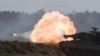 Танк Leopard-2 у роботі під час військових навчань НАТО у Польщі. 24 травня 2022 року