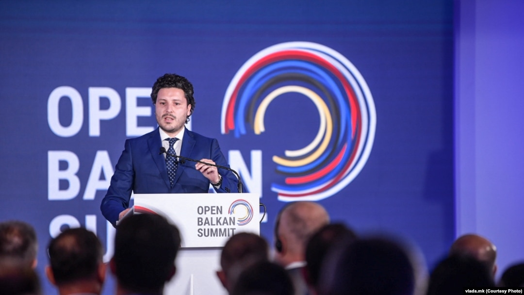 Premijer Crne Gore Dritan Abazović na samitu inicijative "Otvoreni Balkan" u Ohridu, 8. jun