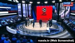 Кадр із денного випуску програми «60 минут» на телеканалі «Росія-1» за 30 травня 2018 року