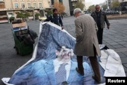 خیابانی در دمشق، پس از سرنگونی حکومت بشار اسد