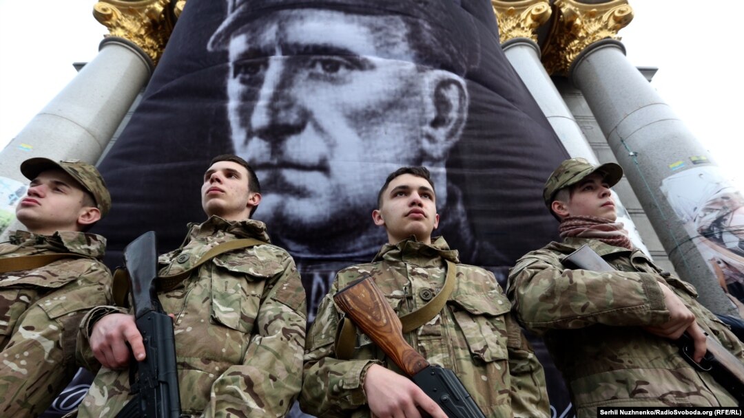 Архівне фото. Мітинг-реквієм «Генерал та його воїни» з нагоди 67-ї річниці від дня загибелі головного командира УПА Романа Шухевича. Київ, майдан Незалежності, 5 березня 2017 року