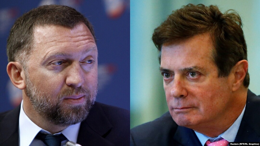 A composite photo of Paul Manafort, U.S. President Donald Trump's former campaign chairman (right), and Russian billionaire Oleg Deripaska. 