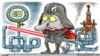 Caricatură politică realizată de serviciul ucrainean al Europei Libere. Arma gazului este una dintre cele mai puternice pe care le are Vladimir Putin în disputa cu Occidentul. 