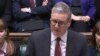 Premierul britanic Keir Starmer în fața parlamentului britanic