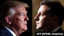 Президент США Дональд Трамп (л) і президент України Володимир Зеленський (п). Комбіноване фото