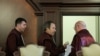 Judecătorii CCR Valer Dorneanu, Cristian Deliorga și Gheorghe Stan. Primul, care e și președintele CCR, a fost deputat PSD, iar Deliorga și Stan au fost numiți chiar de fosta putere la CCR, din partea celor două Camere ale Parlamentului, ultimul direct de la SIIJ