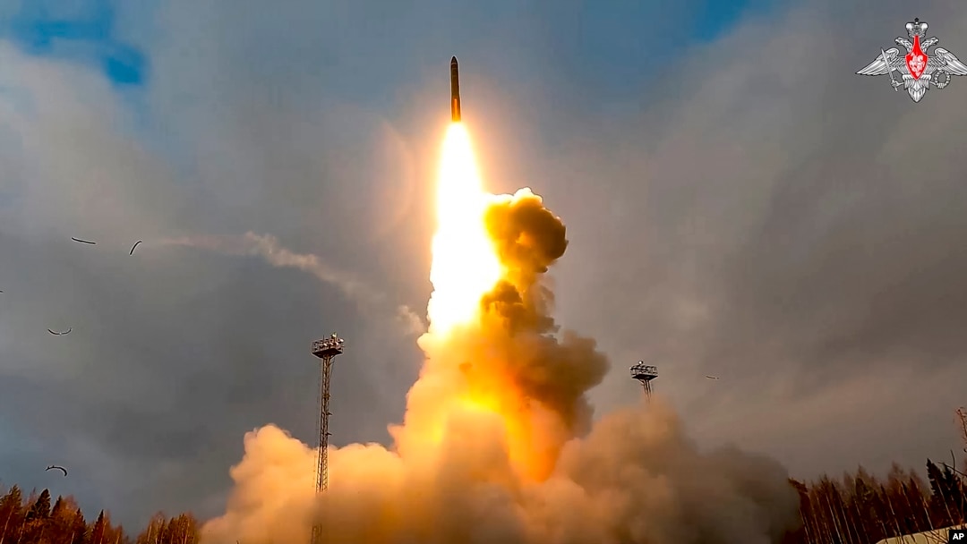 Тест на междуконтинентална балистична ракета, която може да бъде използвана за ядрен удар, Северозападна Русия, 29 октомври 2024 г.