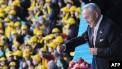 Президент Нурсултан Назарбаев во время празднования Дня первого президента. Астана, 1 декабря 2012 года. 