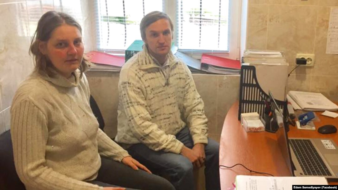 Natalya Kharchenko and her husband, Andriy Vinohradov (file photo)