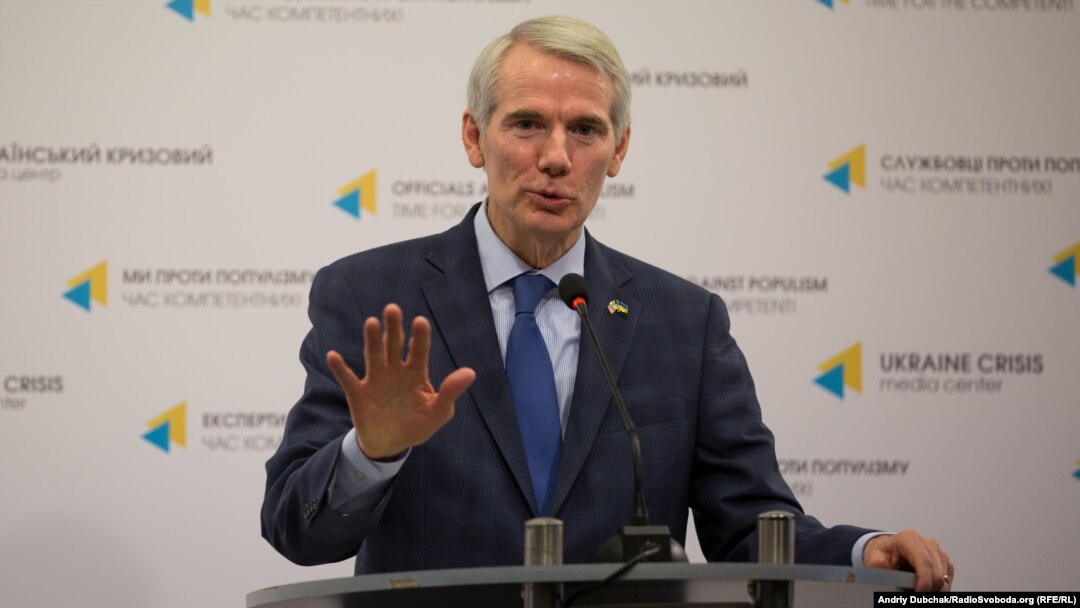 Роб Портман, на фото під час прес-конференції в Києві 5 квітня 2018 року