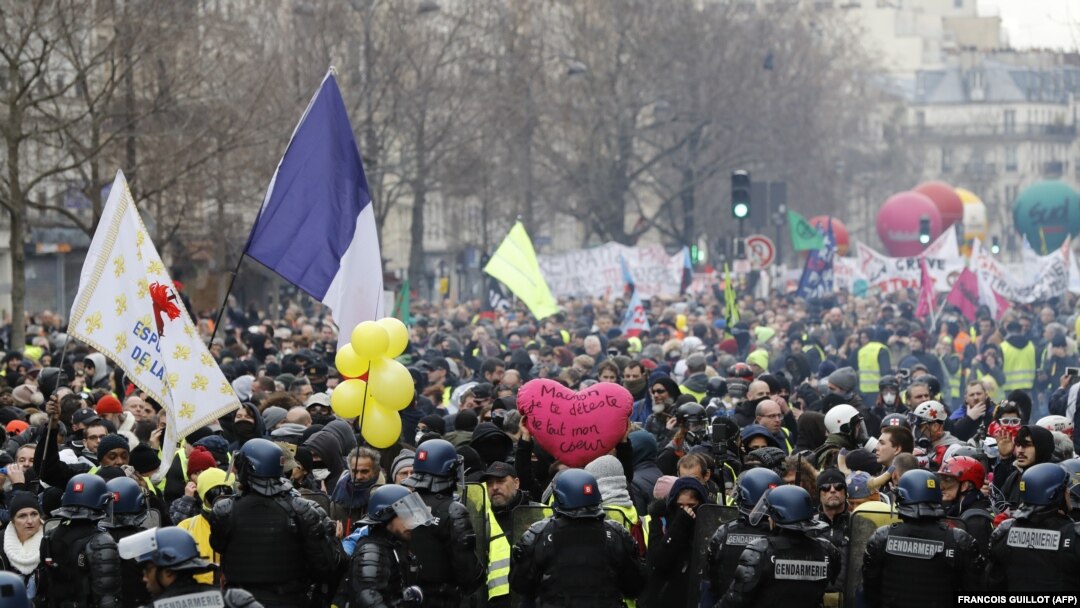 Protestul din Paris, 4 ianuarie 2020