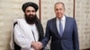 Russian Foreign Minister Sergey Lavrov meeting with the Taliban's Foreign Minister Amir Khan Muttaqi in Russia, October 2024