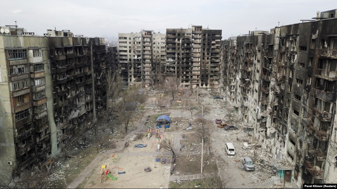 Mariupol has been largely devastated after months of fighting and siege.