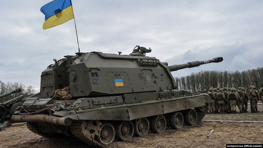 Самохідна артилерійська установка на заняттях із нарощування можливостей ракетних військ і артилерії ЗСУ