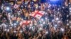 Участники акции против закона об «иноагентах» 2 мая