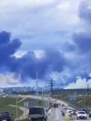 "Белая" аскердик базасынан көтөрүлгөн түтүн. Иркутск, 2025-жылдын 1-июну.