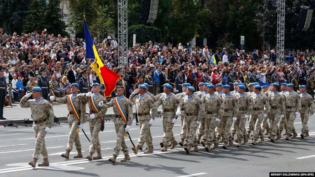Військові армії Молдови на параді з нагоди Дня Незалежності України. Київ, 24 серпня 2017 року