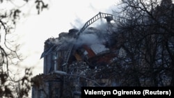 Posljedice napada dronom u Kijevu 1. januara 2025.