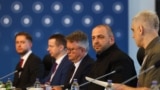 Украинская делегация во главе с министром обороны Рустемом Умеровым во дворце Чираган на мирных переговорах между Россией и Украиной. Стамбул, 2 июня 2025 года
