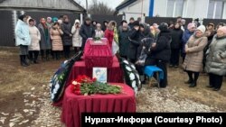 Похороны 19-летнего добровольца Сергея Муртазина, 2 декабря 2024 года, Нурлат, Татарстан 