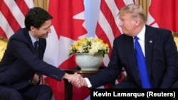 Джастин Трюдо и Дональд Трамп, 2019 год