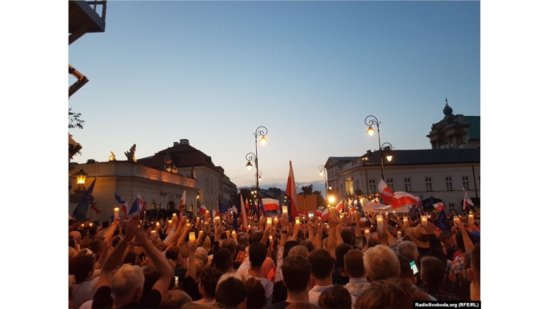 Протести проти судової реформи у Польщі, Варшава, 20 липня 2017 року