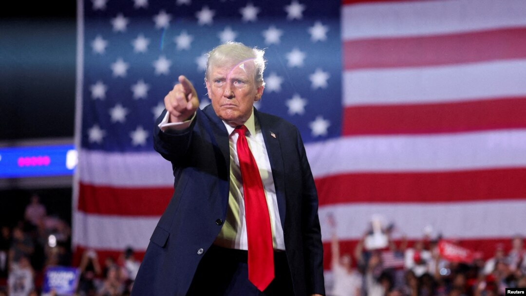 Fostul președinte american Donald Trump, la un eveniment electoral din Philadelphia.