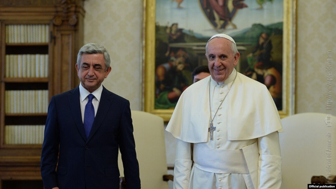Papa Francis və Sarkisyan, 19 sentyabr, 2014