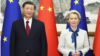 Chinese leader Xi Jinping meets with European Commission President Ursula von der Leyen in December 2023.