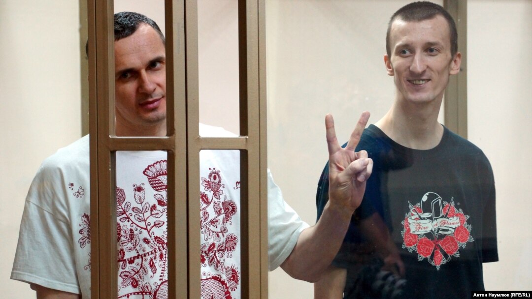 Олег Сенцов та Олександр Кольченко, архівне фото з суду