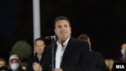 Premijer Severne Makedonije Zoran Zaev na jednom od predizbornih skupova tokom kampanje za drugi krug lokalnih izbora