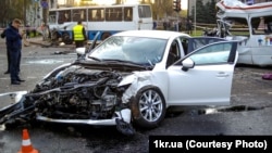 Фото з місця ДТП у Кривому Розі, 17 квітня 2018 року