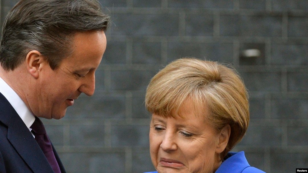British Prime Minister David Cameron and German Chancellor Angela Merkel have been criticized for allowing economic issues to keep them from punishing Russia for its intervention in Crimea.