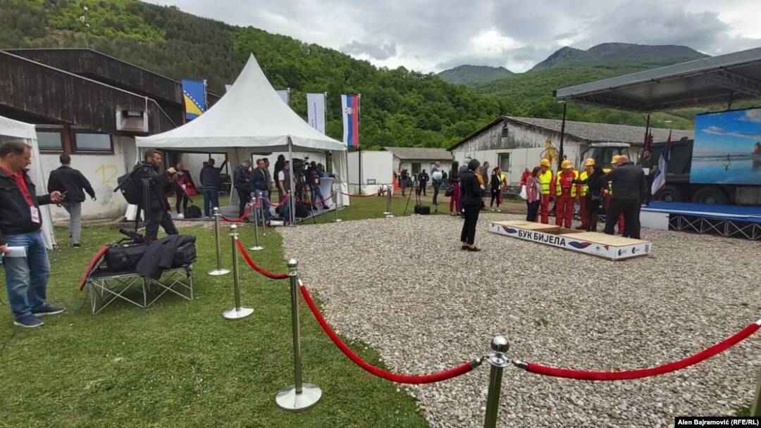 Polaganje kamen temeljca za gradnju hidroelektrane Buk -Bijela, 17, maj 2021.