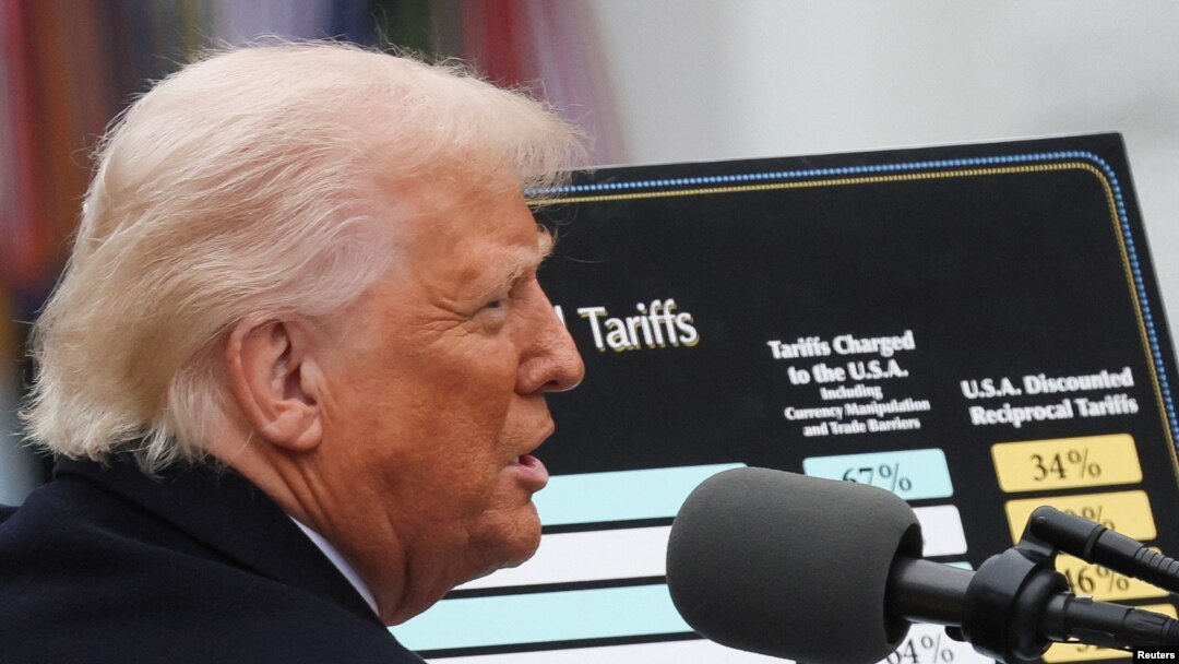 Президент США Дональд Трамп оголошує про запровадження нових ставок мит на імпортні товари, Вашингтон, 2 квітня 2025 року