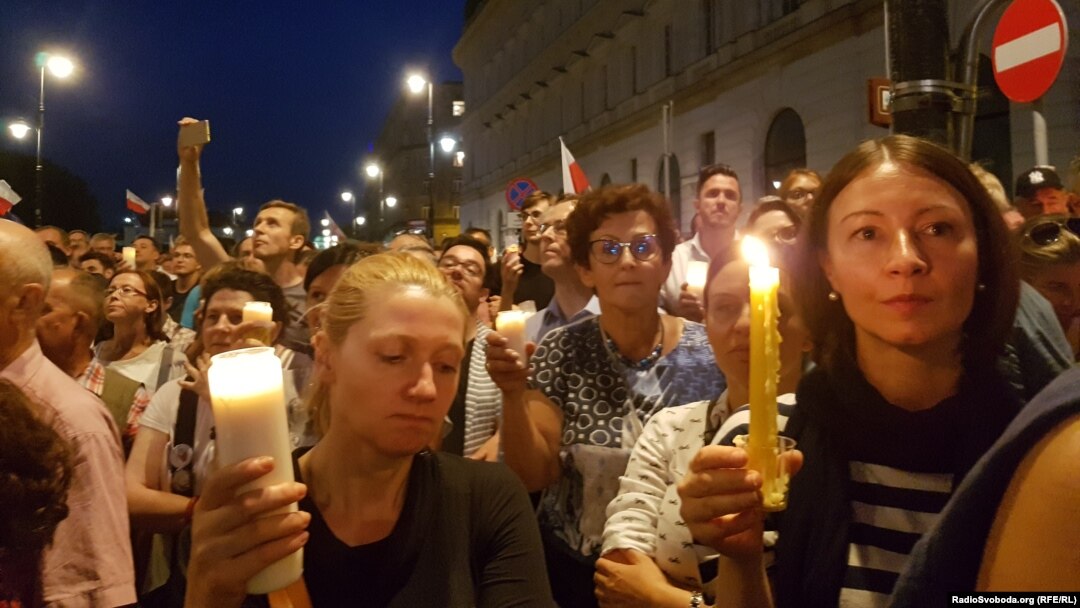 Протести проти судової реформи, Польща, Варшава, 20 липня 2017 року