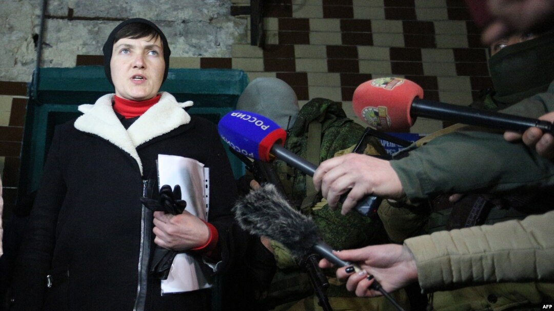 Надія Савченко в окупованій Макіївці, що неподалік Донецька. 24 лютого 2017 року
