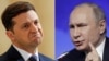 Президент України Володимир Зеленський (л) і його російський колега Володимир Путін, комбіноване фото